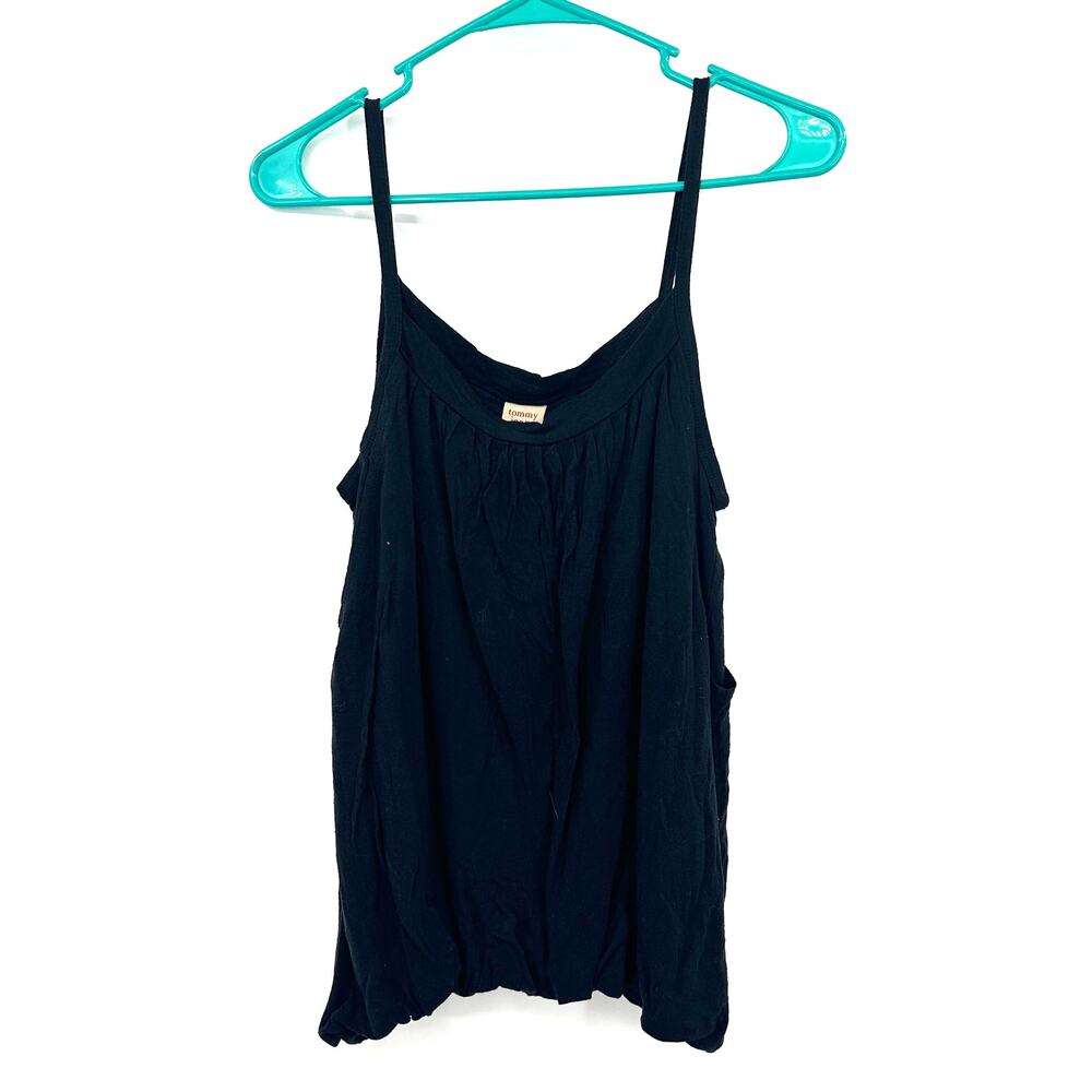 Tommy Jeans Size‎ Medium Tank Top Black Layered Bubble Hem Basic Undershirt